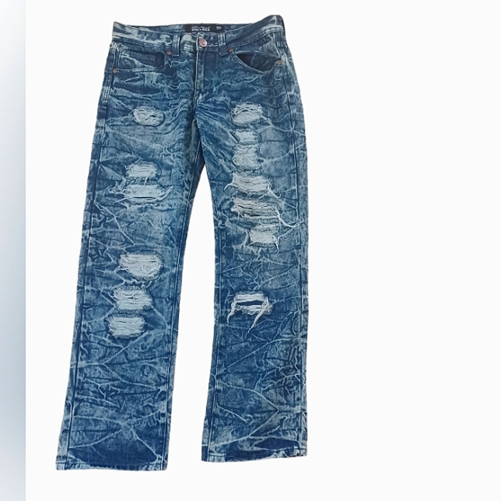 Diamond Dollar distressed blue jeans Size 32/30 men's/womans/unisex